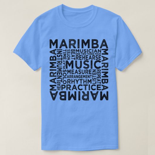 Marimba Typography T-shirt (Design voorkant)