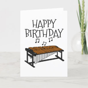 Marimba Verjaardag Kaart Percussionist Musician