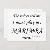 Marimba Voices zegt dat hij moet spelen Briefkaart (Voorkant / Achterkant)