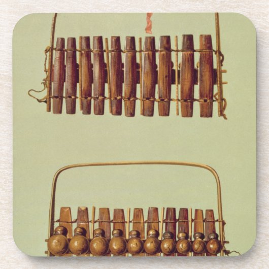 Marimba, voor- en achteruitzichten, Zuid-Afrika, v Bier Onderzetter (Voorkant)