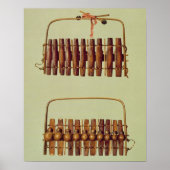 Marimba, voor- en achteruitzichten, Zuid-Afrika, v Poster (Voorkant)