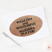Marimba Wealthy & Successful Oval Sticker (Envelop)