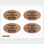 Marimba Wealthy & Successful Oval Sticker (Vel)
