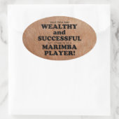 Marimba Wealthy & Successful Oval Sticker (Tas)