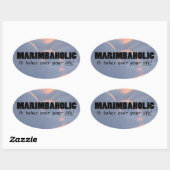 Marimbaholic Life Oval Sticker (Vel)