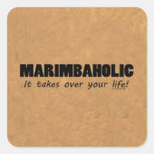 Marimbaholic Life Square Sticker (Voorkant)