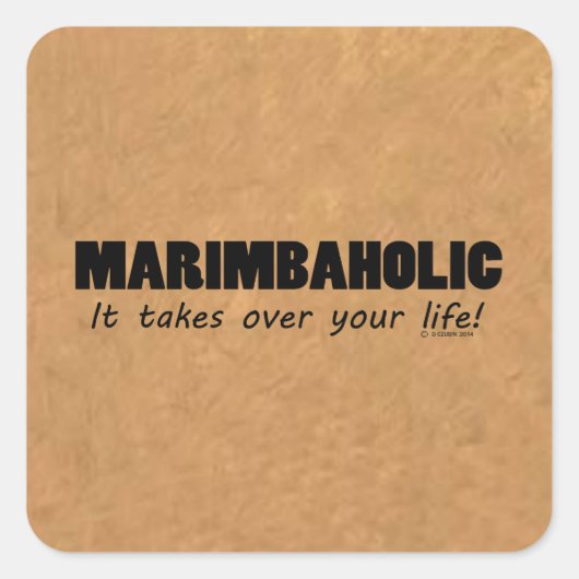 Marimbaholic Life Square Sticker (Voorkant)