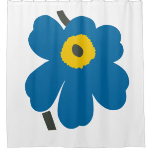 Marimekko Bleu Design Douchegordijn