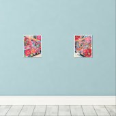 Marimekko Bloem Print vet maximalisme set 2 (Houten vloer)