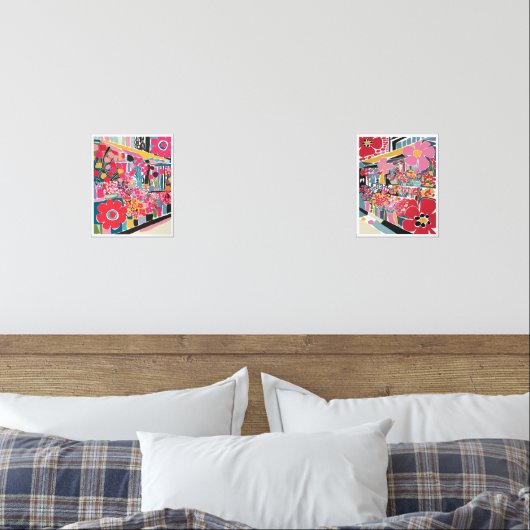 Marimekko Bloem Print vet maximalisme set 2 (Slaapkamer)