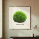 Marimo Moss Ball Hand getekend Poster