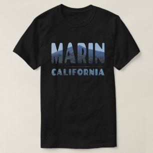 Marin California Mt Tamalapis in letters weergegev T-shirt