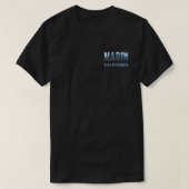 Marin California Mt Tamalpais in LETTERS Design T-shirt (Design voorkant)