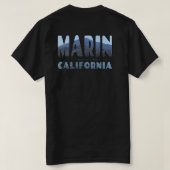 Marin California Mt Tamalpais in LETTERS Design T-shirt (Design achterkant)