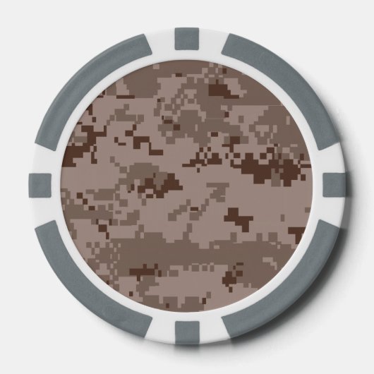 Marin Corps MARPAT Woestijn Camouflage Poker Chips (Voorkant)