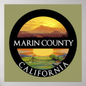 Marin County California Poster (Voorkant)