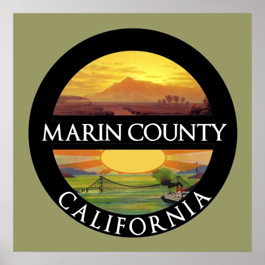 Marin County California Poster (Voorkant)