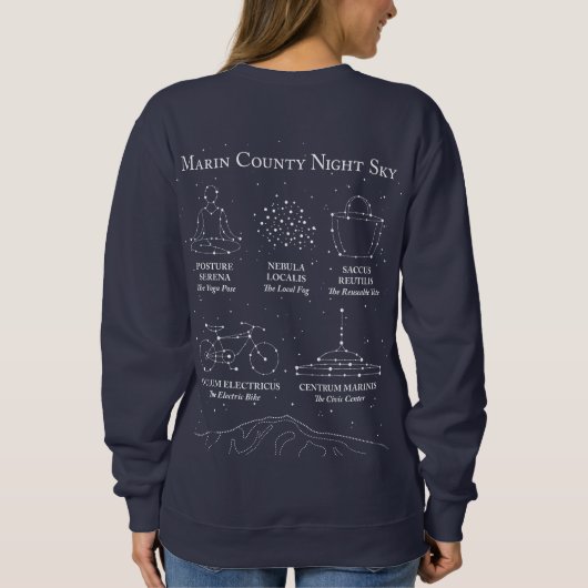 Marin County Nachtelijke Hemel Dames Sweatshirt Bl (Achterkant)