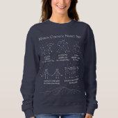 Marin County Nachtelijke Hemel Dames Sweatshirt Bl (Voorkant)