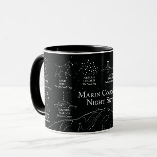 Marin County Night Sky 11 oz mok zwart