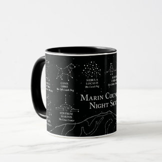 Marin County Night Sky 11 oz mok zwart