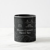 Marin County Night Sky 11 oz mug black Mok (Midden)