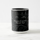 Marin County Night Sky 15 oz. mok zwart (Midden)