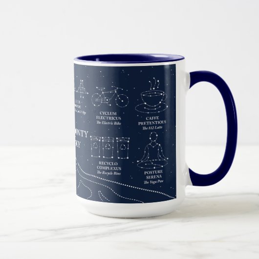 Marin County Night Sky 15 oz mug blue Mok (Rechts)