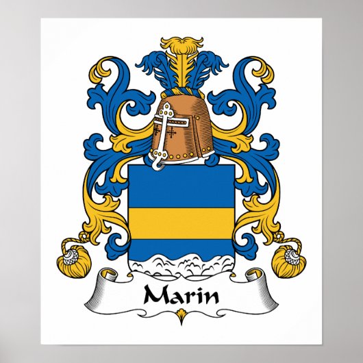 Marin Family Crest Poster (Voorkant)