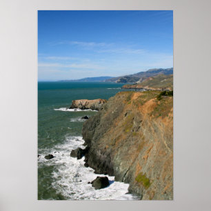 Marin Headlands, kustklappen Poster