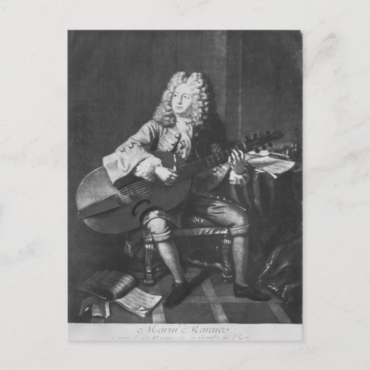 Marin Marais, 1704 Briefkaart (Voorkant)