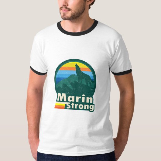 Marin Strong Mannen Ringer Tshirt (Voorkant)