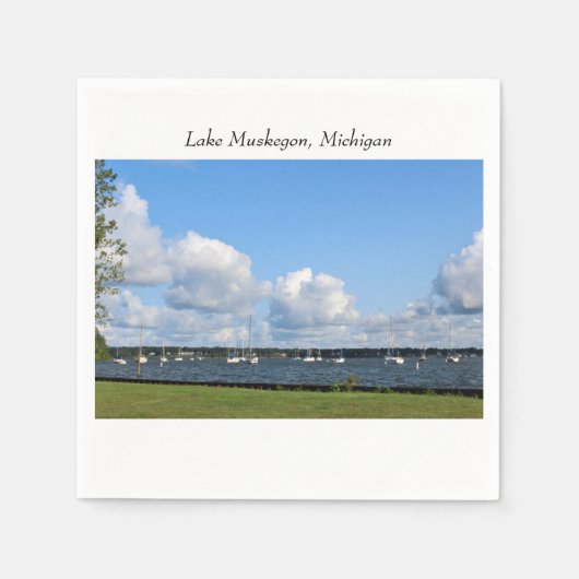 Marina aan Lake Muskegon, MI Servet (Voorkant)