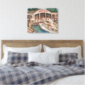 "Marina at Western Bay" Kelley's Island, Ohio Canvas Afdruk (Insitu (Slaapkamer))