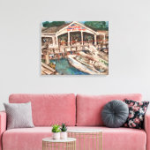 "Marina at Western Bay" Kelley's Island, Ohio Canvas Afdruk (Insitu (Woonkamer))