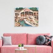 "Marina at Western Bay" Kelley's Island, Ohio Canvas Afdruk (Insitu (Woonkamer))