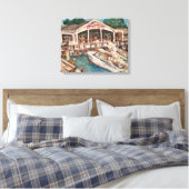 "Marina at Western Bay" Kelley's Island, Ohio Canvas Afdruk (Insitu (Slaapkamer))