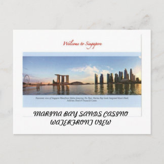 MARINA BAY SANDS CASINO SINGAPORE BRIEFKAART