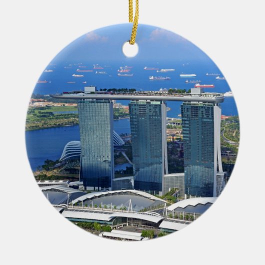 Marina Bay Sands luxe schip gevormde hotel Keramisch Ornament (Voorkant)