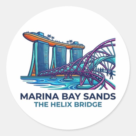 MARINA BAY SANDS RONDE STICKER (Voorkant)