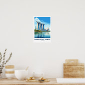 Marina Bay Sands Singapore Reisprint Poster (Keuken)