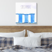 Marina Bay Sands Singapore reizen Canvas Afdruk (Insitu (Slaapkamer))