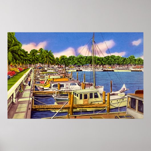 Marina bij Fort Myers, Florida Poster (Voorkant)