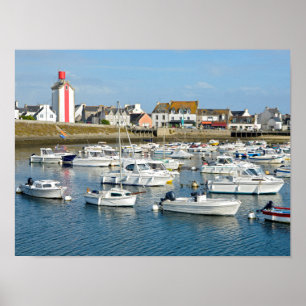 Marina bij Guilvinec in Frankrijk Poster