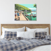 Marina Boat Dock Canvas Print (Insitu (Slaapkamer))