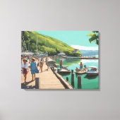 Marina Boat Dock Canvas Print (Voorkant)