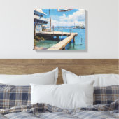 Marina Boat Dock Canvas Print (Insitu (Slaapkamer))