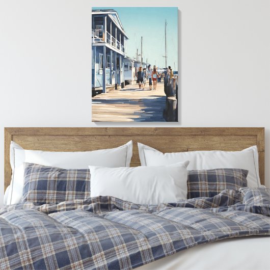 Marina Boat Dock Canvas Print (Insitu (Slaapkamer))