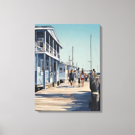 Marina Boat Dock Canvas Print (Voorkant)