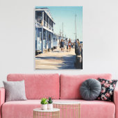 Marina Boat Dock Canvas Print (Insitu (Woonkamer))